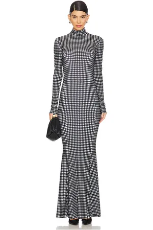 Norma Kamali Long Sleeve Turtleneck Fishtail Gown in