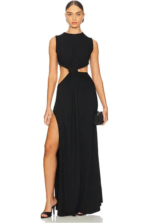 SID NEIGUM Twisted Cutout Maxi Dress in