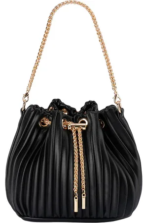 Olga Berg Remi Pleated Drawstring Bag in