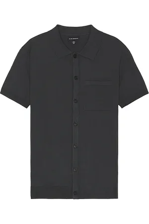 CLUB MONACO Short Sleeve Tech Button Down Shirt in