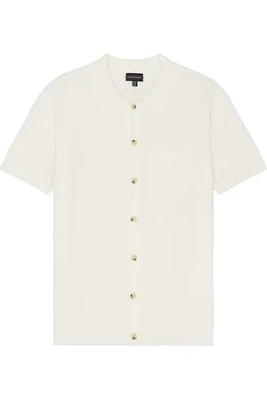 CLUB MONACO Short Sleeve Tech Button Down Shirt in