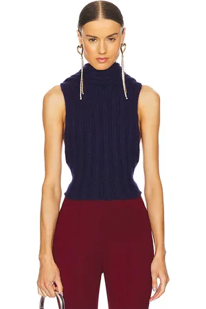 AREA Sleeveless Twisted Knit Top in