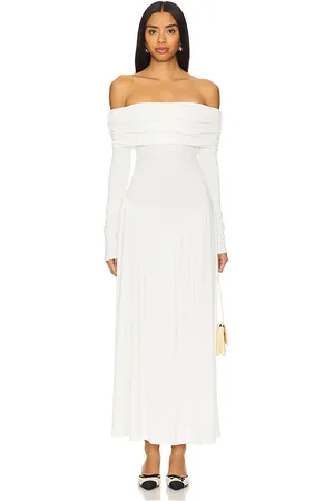 WeWoreWhat Off Shoulder Ruched Midi Dress in