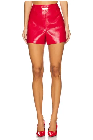 Generation Love Danny Belted Faux Leather Shorts in