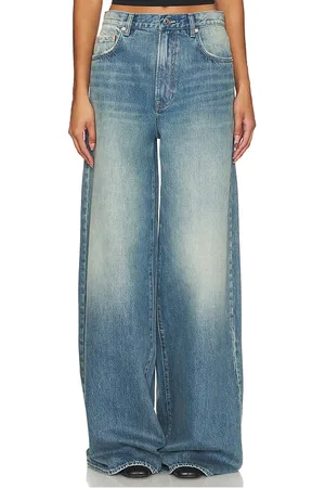 GRLFRND Luna Mid Rise Baggy Wide Leg in