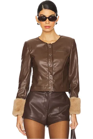 Central Park West Nola Fur Cuff Lady Jacket in
