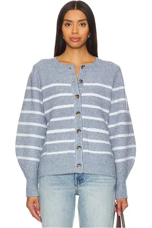 525 America Josie Structured Stripe Cardigan in