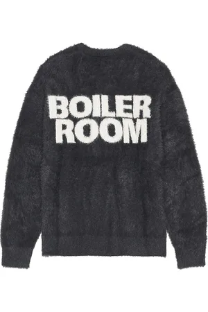 BOILER ROOM Shaggy Knit Crewneck Sweater in