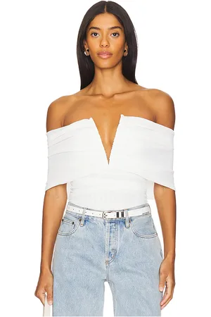 WeWoreWhat Ruched Off Shoulder Bodysuit in