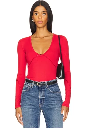 Free People X Intimately FP Victoria Plunge Bodysuit In in