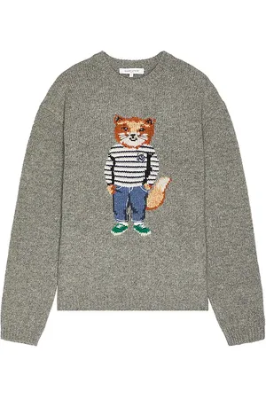 Maison Kitsuné Dressed Fox Intarsia Sweater in