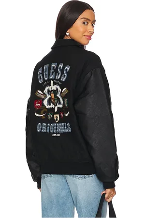 Guess Crest Letterman Jacket in