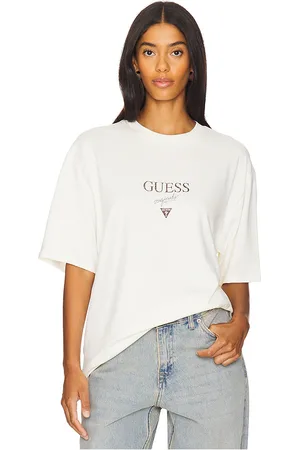 Guess Printed Baker Logo Tee in