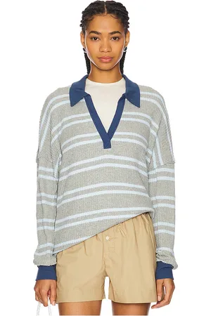 Free People X We The Free Striped Travis Polo Tee in