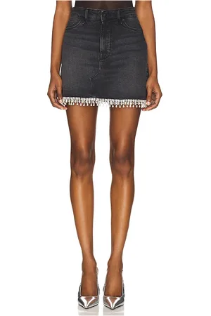 GOOD AMERICAN Aline Skirt With Crystal Trim in
