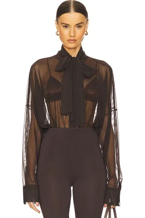 Norma Kamali Super Oversized Bf Shirt Bodysuit in