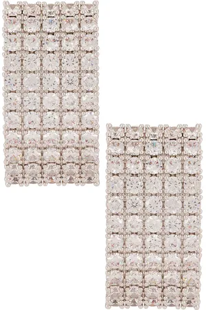 Self-Portrait Crystal Chainmail Earrings in