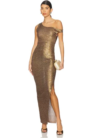 Norma Kamali Drop Shoulder Fitted Gown in