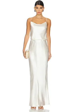 EAVES Yarden Silk Maxi Dress in