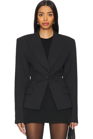 EAVES Melange Suiting Cinched Blazer in