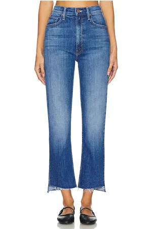 Mother High Waisted Rider Ankle Step Fray in