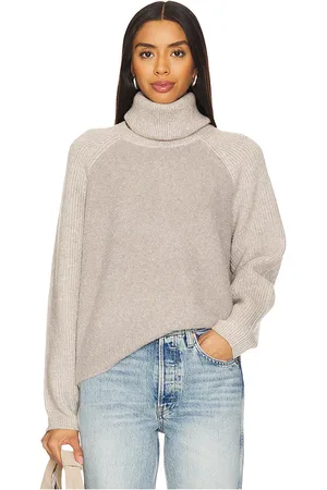 525 America Mckenzie Mixed Media Removable Collar Pullover in
