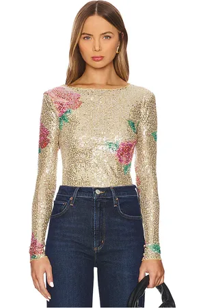 Free People X Intimately FP Printed Gold Rush Long Sleeve in