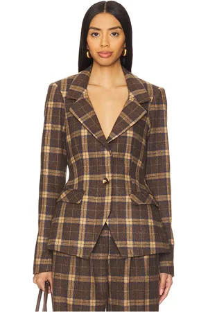 DANIELLE GUIZIO Cooper Tartan Blazer in