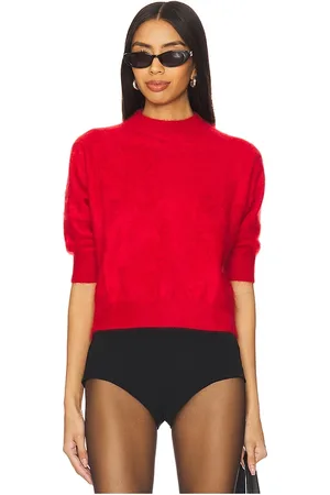 AUTUMN CASHMERE Brushed Elbow Sleeve Boxy Crew in
