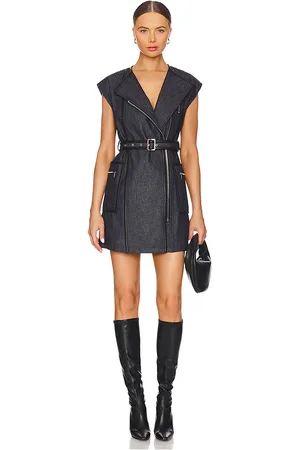 ET OCHS Devon Dress in Undone Indigo & Black in