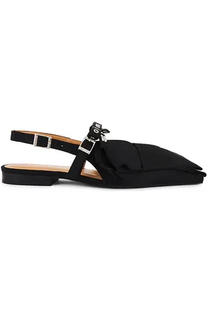 Ganni Big Bow Slingback Ballerina in