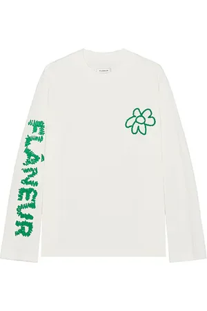 FLÂNEUR Flower Doodle Long Sleeve T-Shirt in