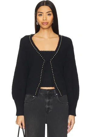 525 America Gianna Pearl Cropped Cardigan in