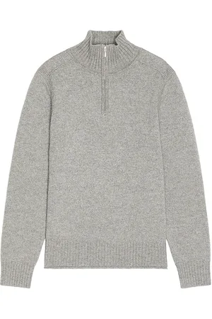 Guest In Residence Half Zip Turtleneck Sweater in Cashmere in