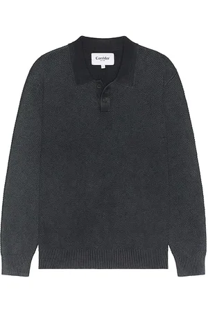 Corridor Long Sleeve Rice Stitch Polo in