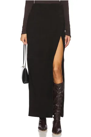 EAVES Cruz Suede Maxi Skirt in