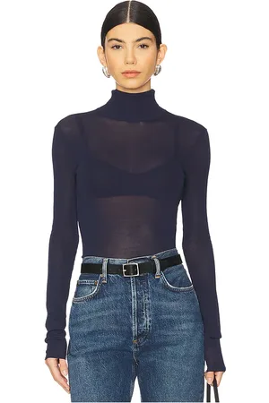 EAVES Alexander Sheer Turtleneck Sweater in