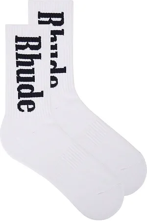 Rhude Vertical Logo Socks in