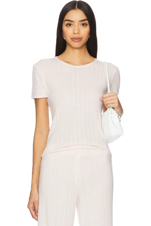 Leset Pointelle Slim Fit Tee in