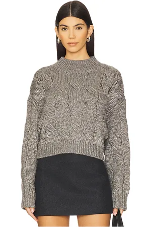 525 America Lola Lurex Cable Cropped Pullover in