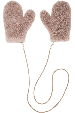 Adrienne Landau Teddy Faux Fur Mitts in