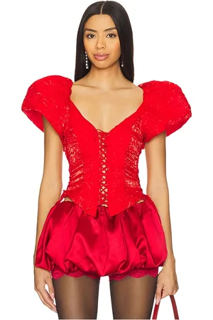 For Love & Lemons Frosted Organza Top in