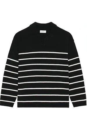 Saturdays NYC Mole Yarn Stripe Skipper Knit Polo in