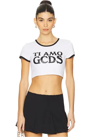 GCDS Ti Amo Crop T-shirt in
