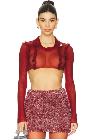 GCDS Celluloid Knit Crop Polo in