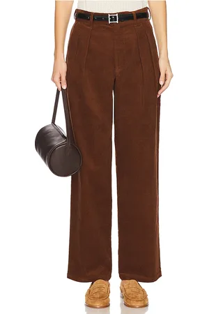 WAO Wide Leg Pleated Corduroy Pant in