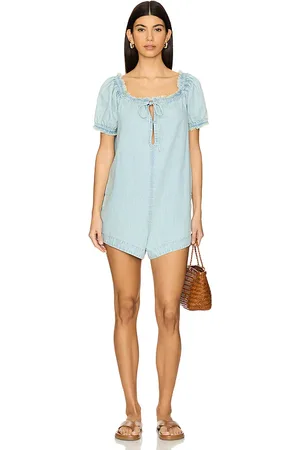 Free People X We The Free Daisy Denim Babydoll Romper in