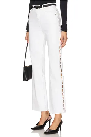 Simkhai Amelia High Rise Pearl Embellished Denim in