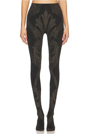 Wolford X Etro Metallic Jacquard Tights in