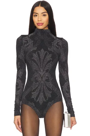 Wolford X Etro Metallic Jacquard Bodysuit in